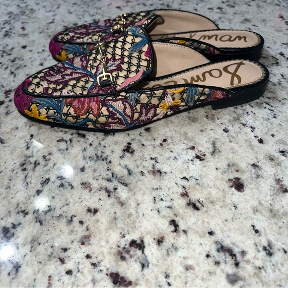 Sam Edelman Linnie Floral Embroidered Horsebit Slip On Loafers Size 7 - Picture 7 of 9